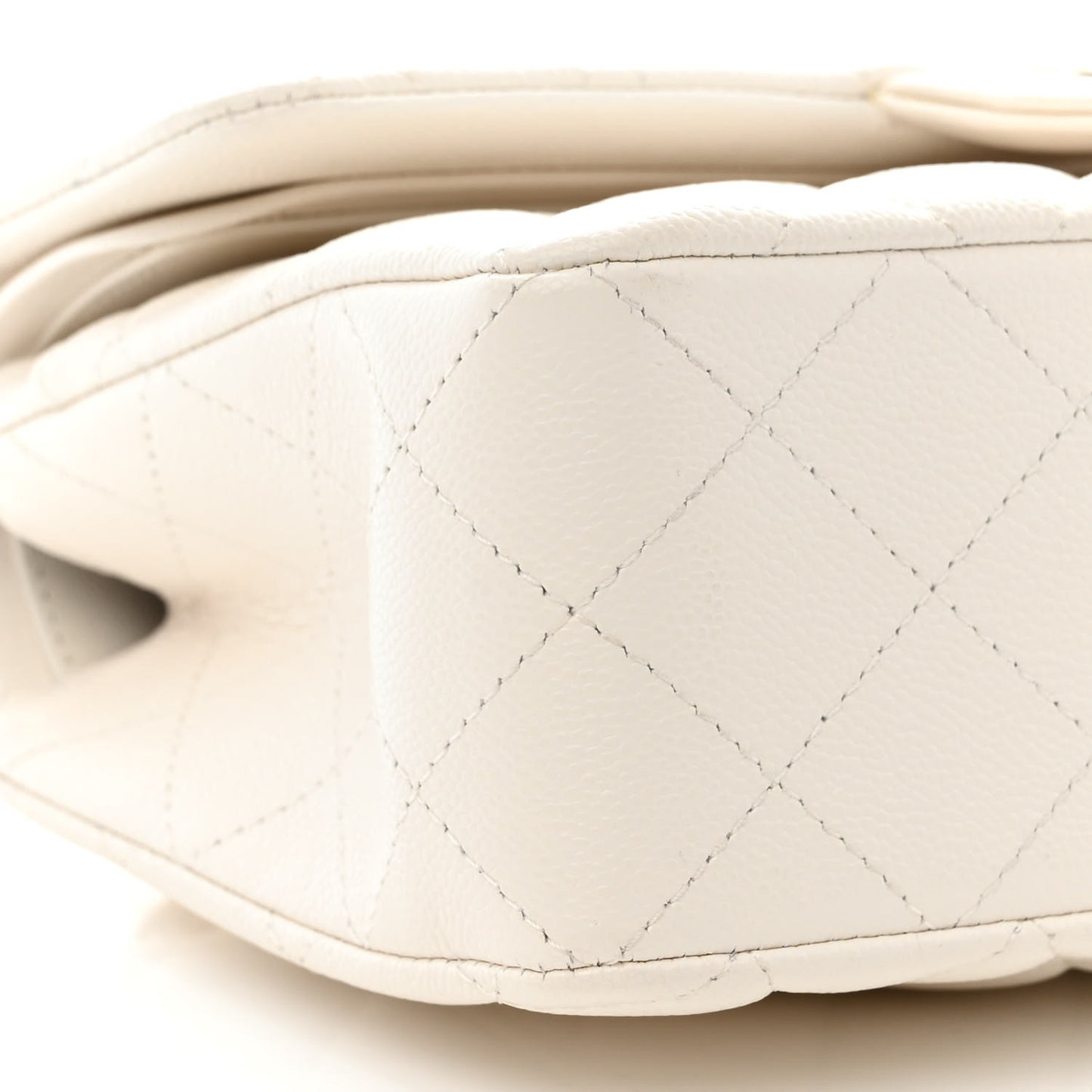 Caviar Quilted Small Double Flap White