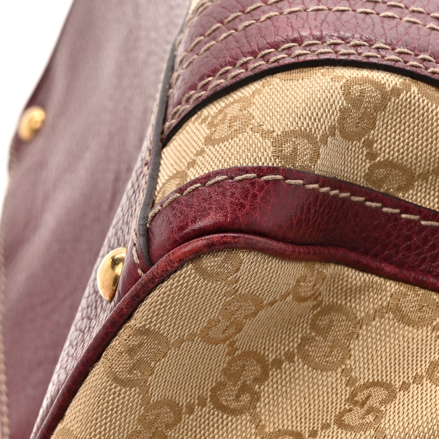 Gucci Monogram Medium Aviatrix Boston Ebony Bordeaux 14 of 15