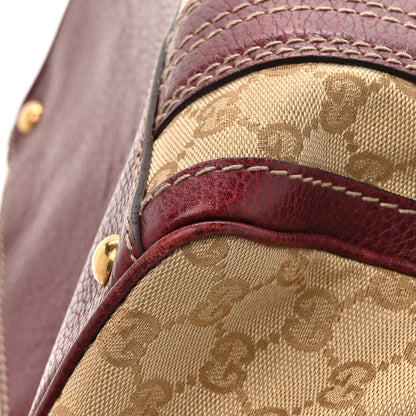 Gucci Monogram Medium Aviatrix Boston Ebony Bordeaux 14 of 15
