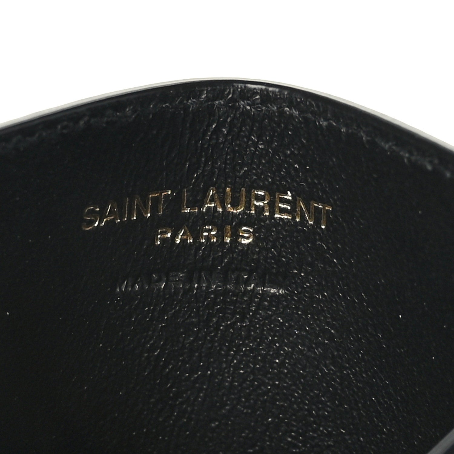 Saint Laurent Grain De Poudre Matelasse Chevron Monogram Credit Card Case Black 6 of 7
