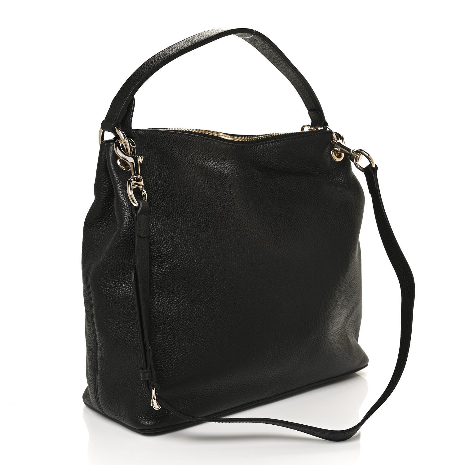Gucci Pebbled Calfskin Large Soho Hobo Black 3 of 13