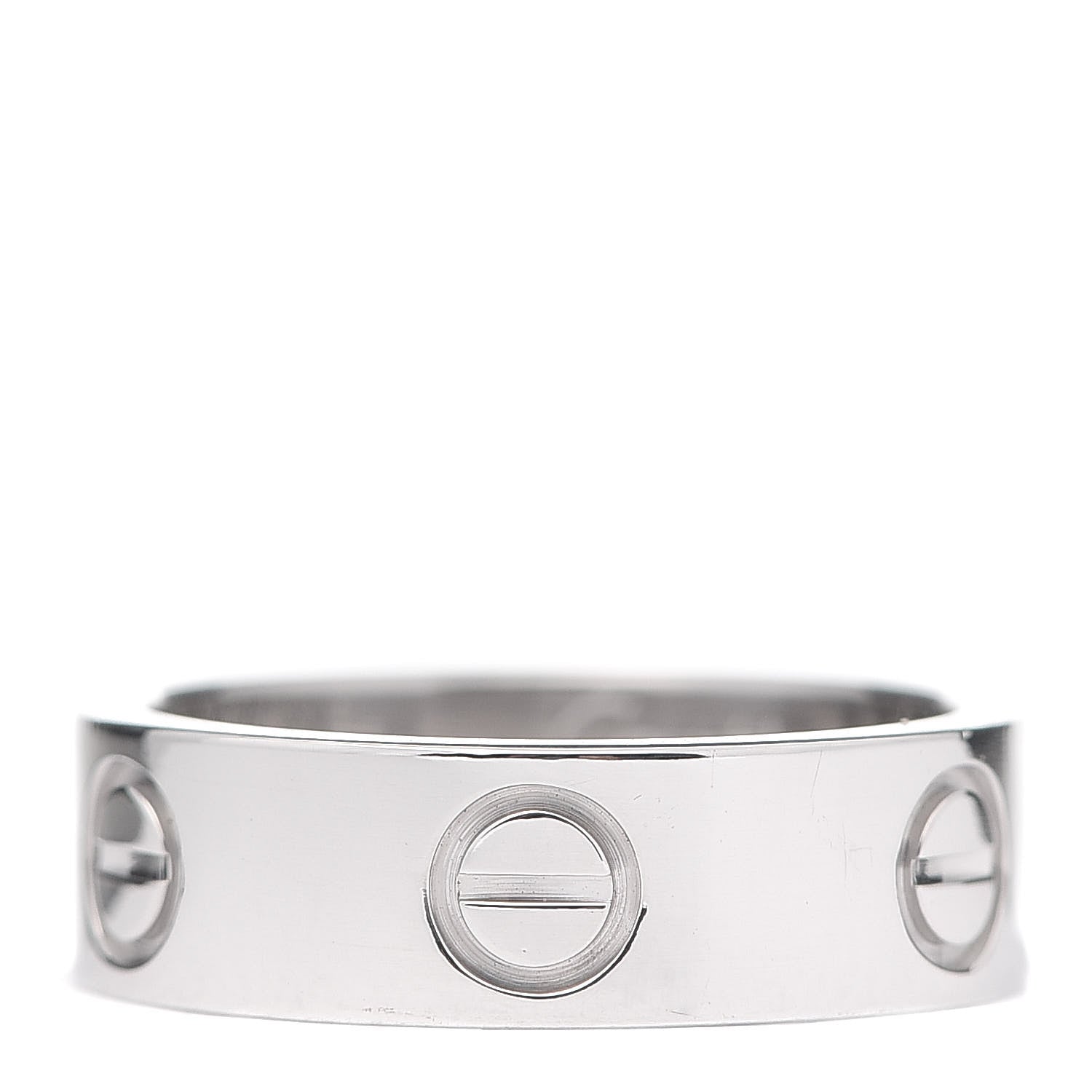 Cartier 18K White Gold 5.5mm LOVE Ring 49 4.75 1 of 4