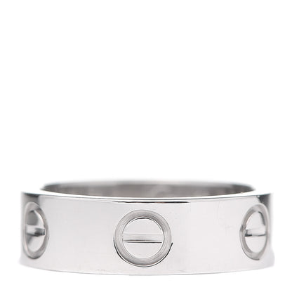 Cartier 18K White Gold 5.5mm LOVE Ring 49 4.75 1 of 4