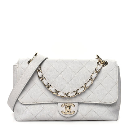 Chanel Caviar Quilted City Walk Flap Light Grey 1 of 10