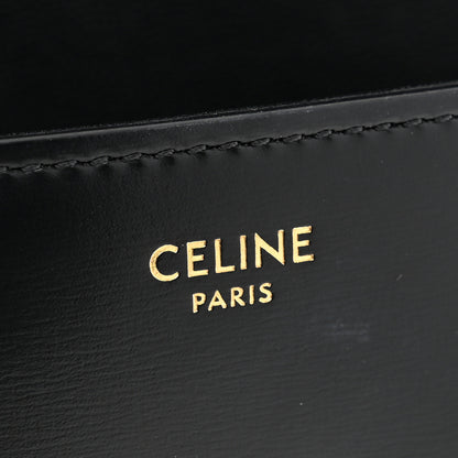 Celine Shiny Calfskin Triomphe Shoulder Bag Black 6 of 10