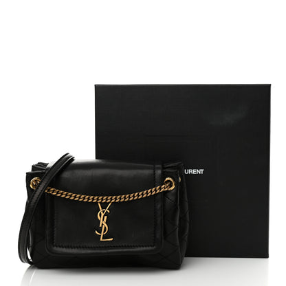 Saint Laurent Lambskin Quilted Monogram Mini Nolita Black 13 of 13