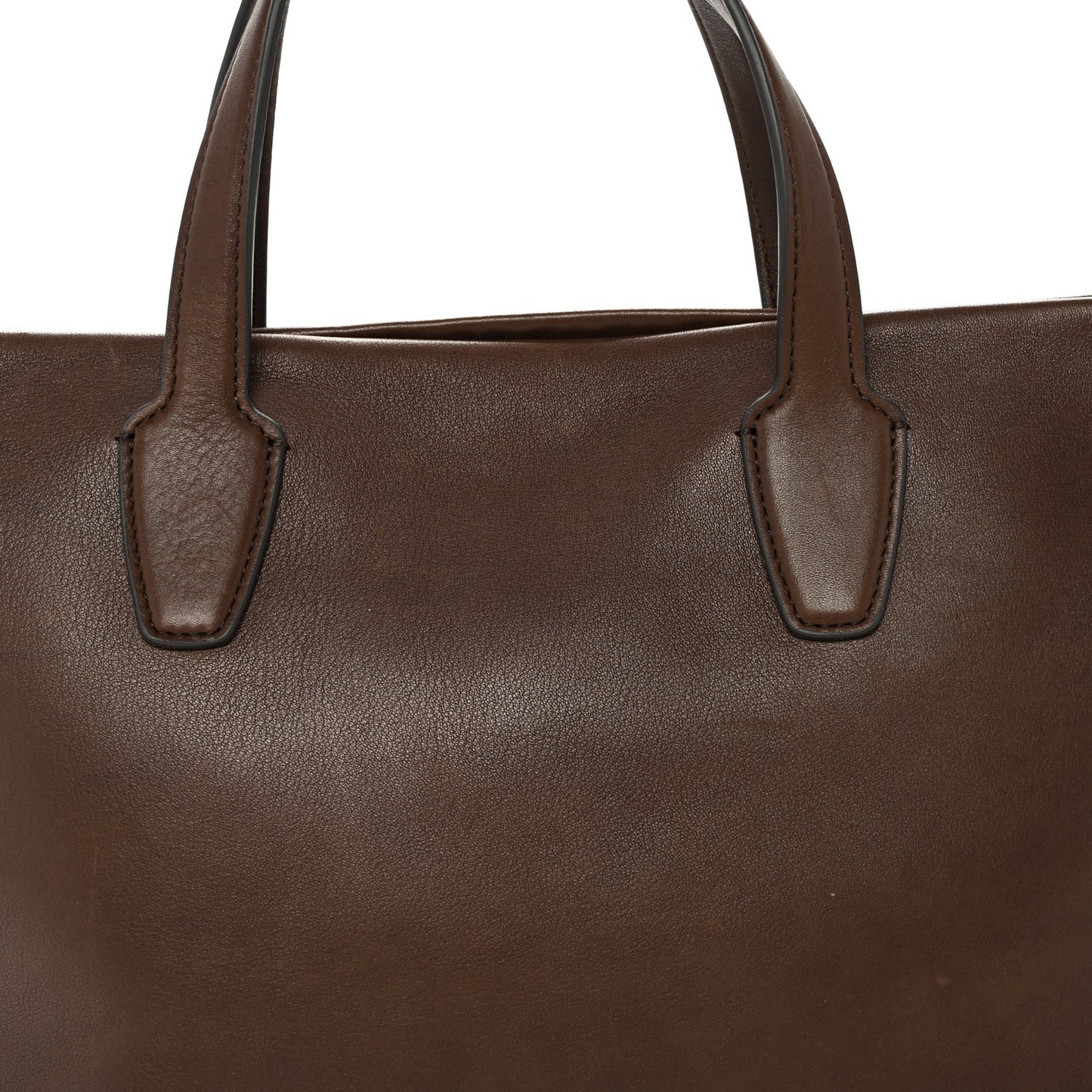 Calfskin Marcel Slouchy Top Handle Bag Deep Brown
