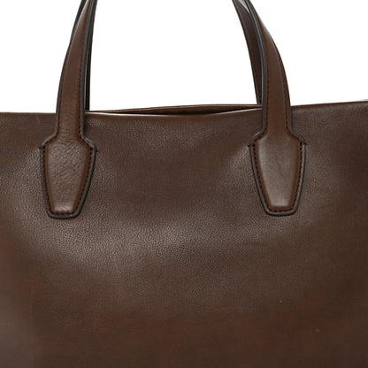 The Row Calfskin Marcel Slouchy Top Handle Bag Deep Brown 7 of 10