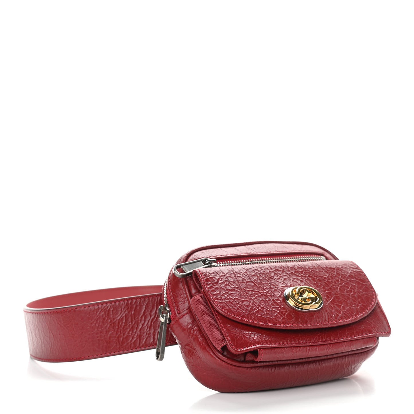Fluffy Calfskin Mini Morpheus Belt Bag 90 36 Red