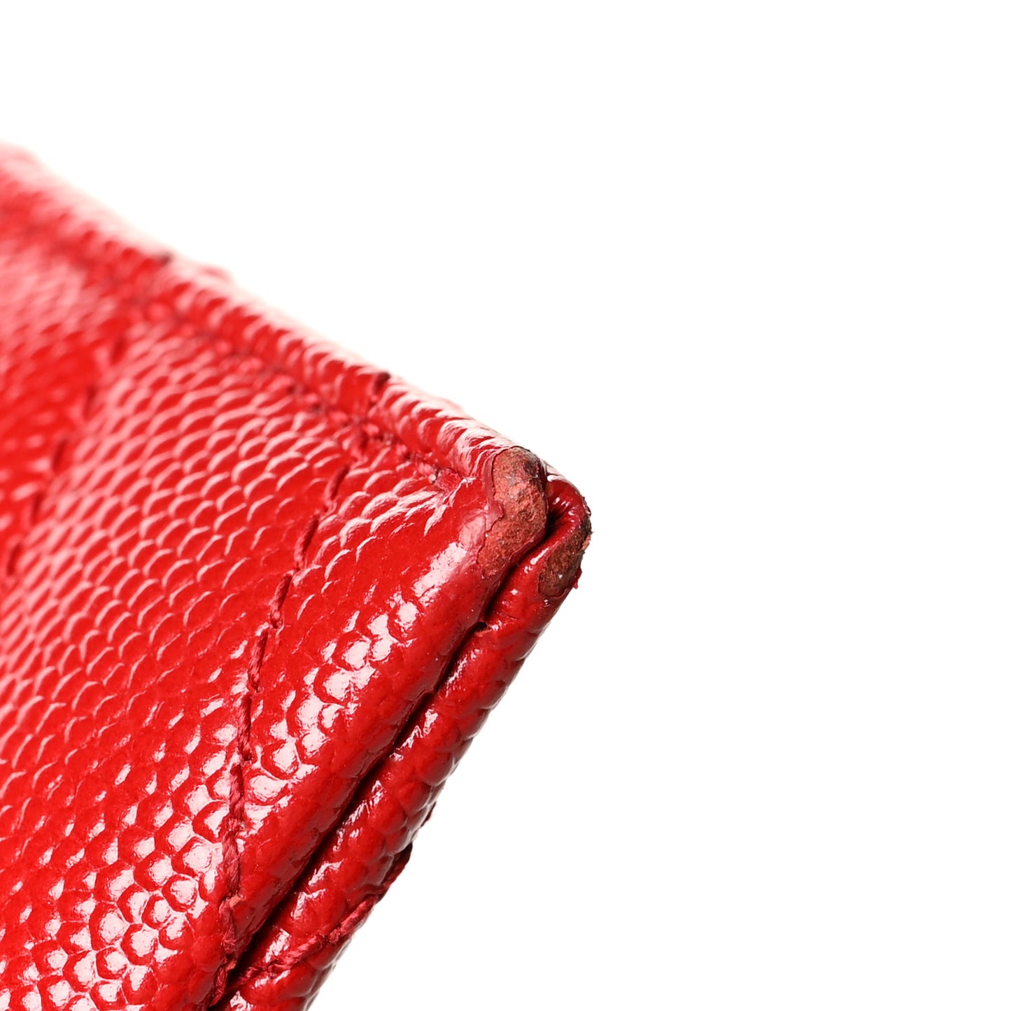 Grain De Poudre Chevron Monogram Bill Pouch Rouge Eros