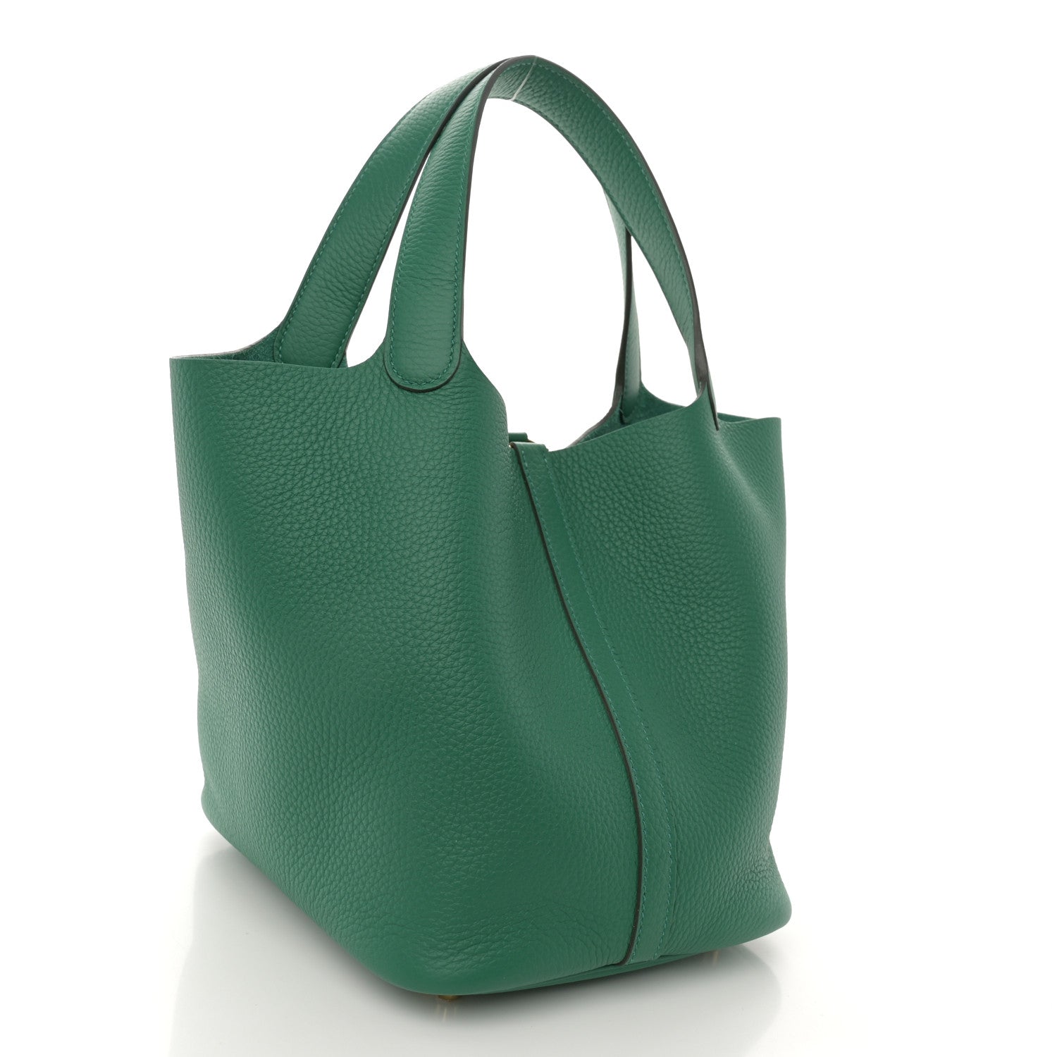 Hermes Taurillon Clemence Picotin Lock 22 MM Vert Vertigo 3 of 10