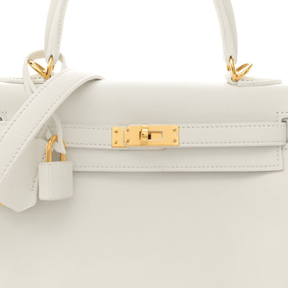 Hermes Swift Kelly Retourne 25 White 8 of 13