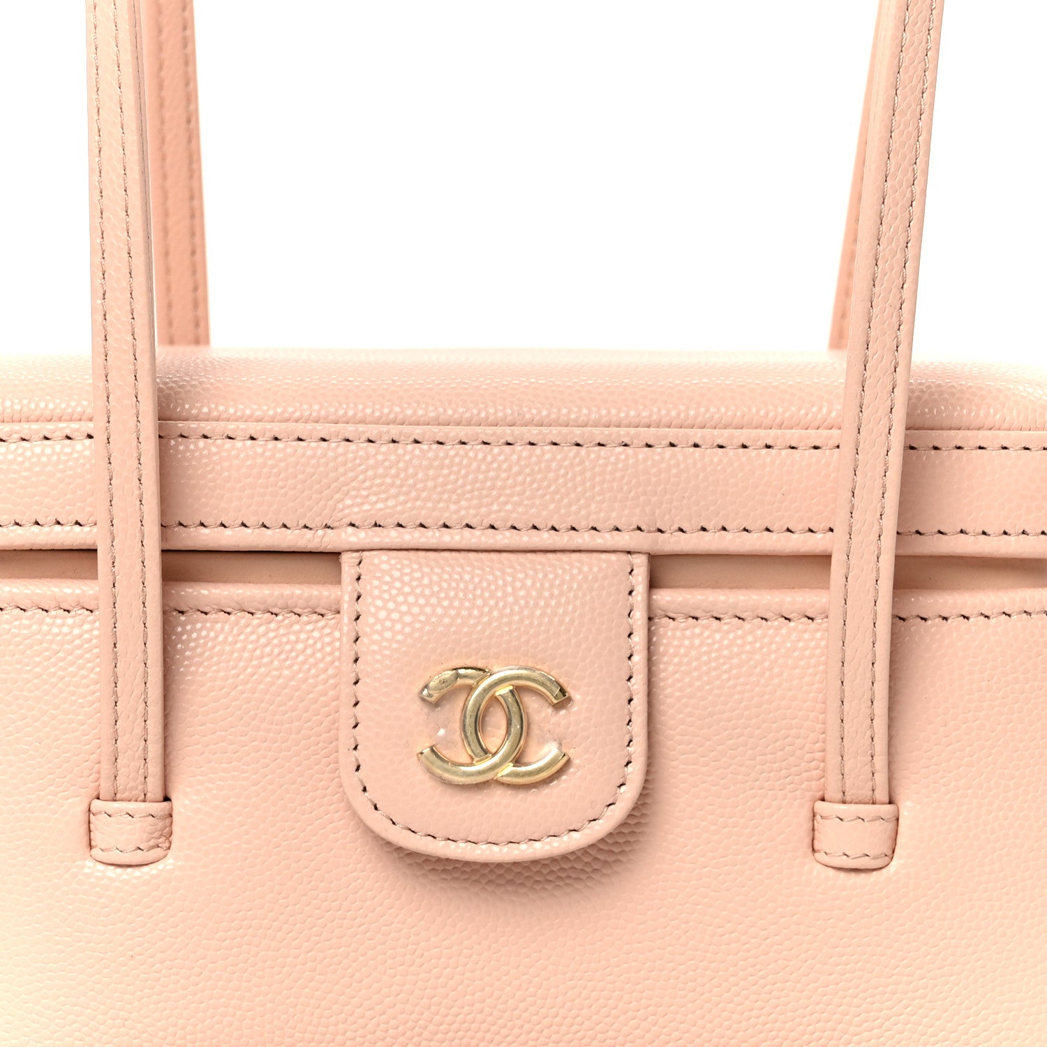 Chanel Shiny Caviar Preppy Coco Long Vanity With Strap Light Pink 8 of 12