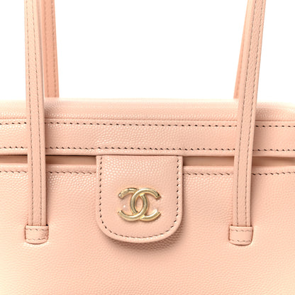 Chanel Shiny Caviar Preppy Coco Long Vanity With Strap Light Pink 8 of 12