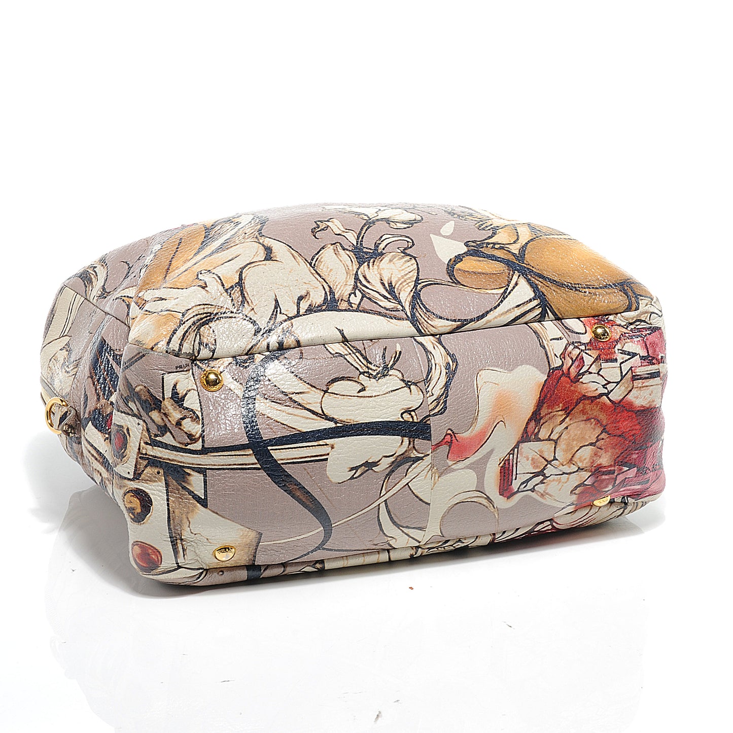 X JAMES JEAN Cervo Lux Fairy Print Large Double Handle Boston Bag Prugna
