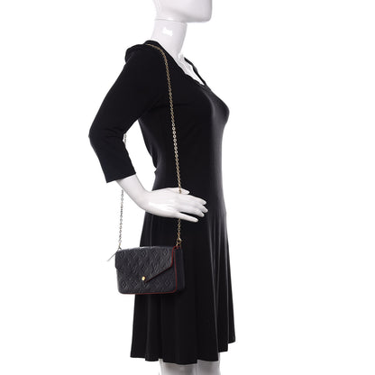 Louis Vuitton Empreinte Pochette Felicie Chain Wallet Marine Rouge 2 of 12