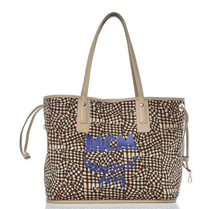 MCM Visetos Medium Liz Reversible Shopper Tote Beige 4 of 24