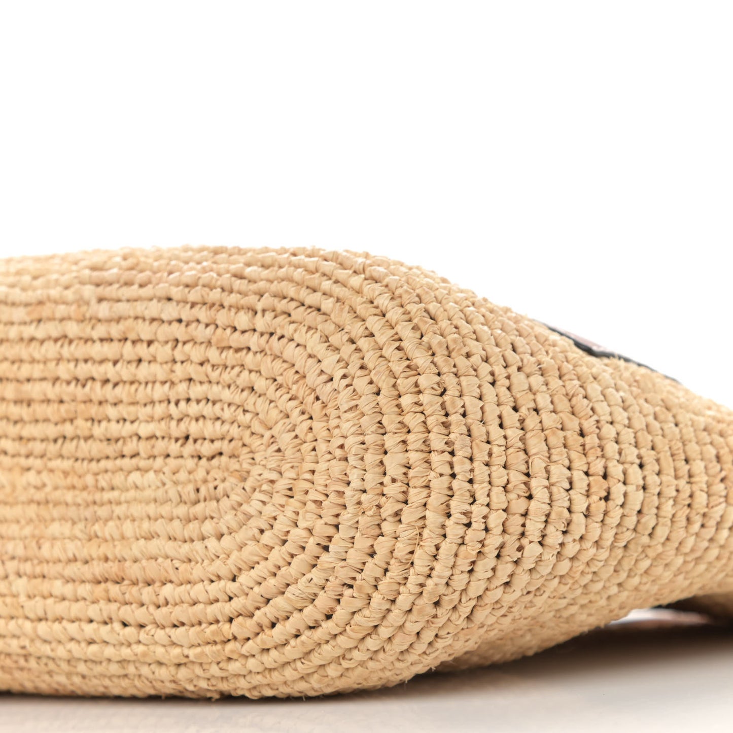 Calfskin Raffia Paulas Ibiza Pochette Bag Natural Tan