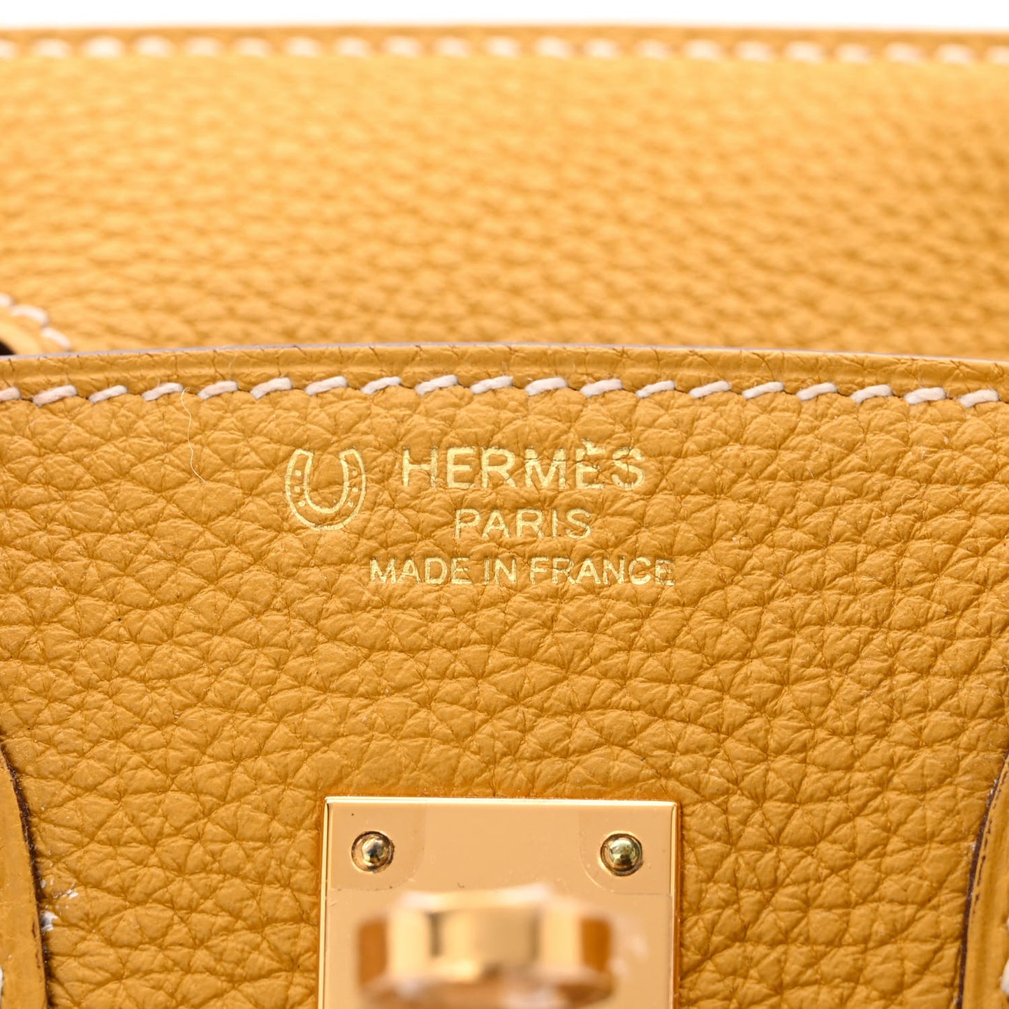 Togo Horseshoe Birkin 25 Jaune Ambre