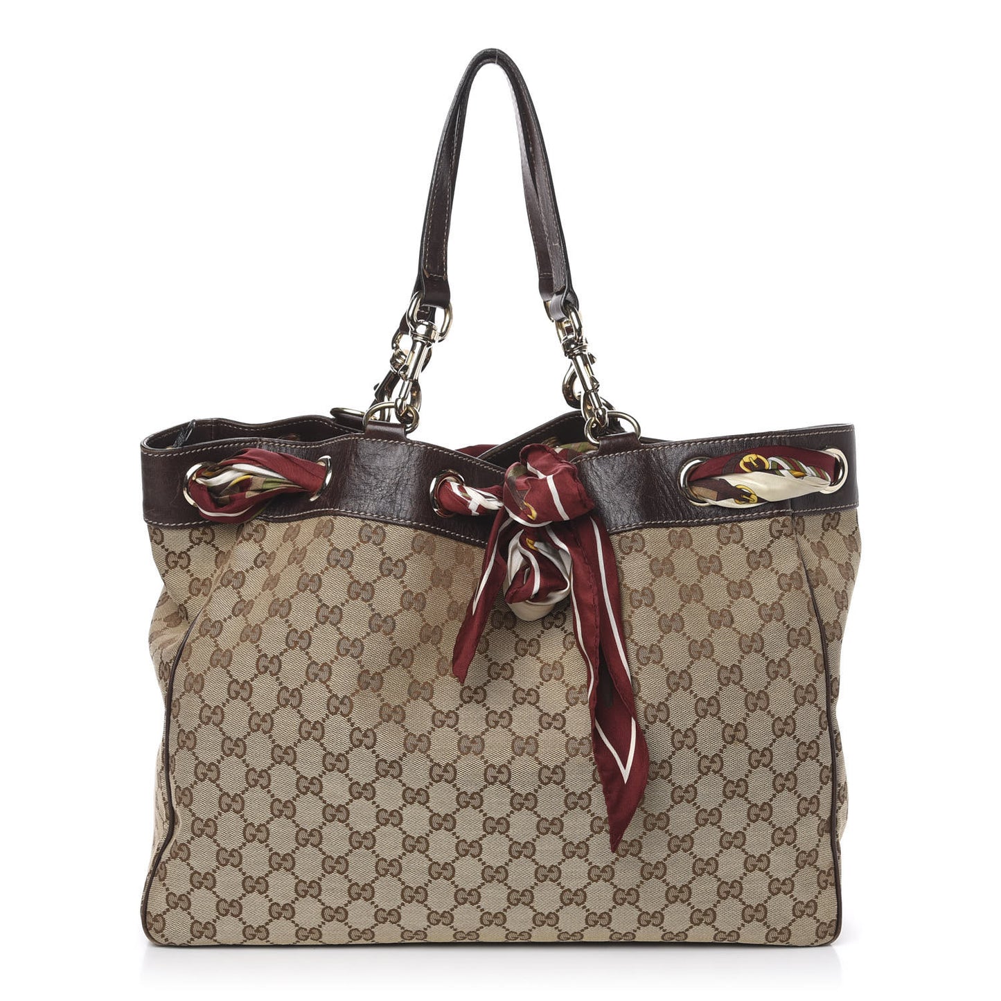 Monogram Large Positano Tote Brown