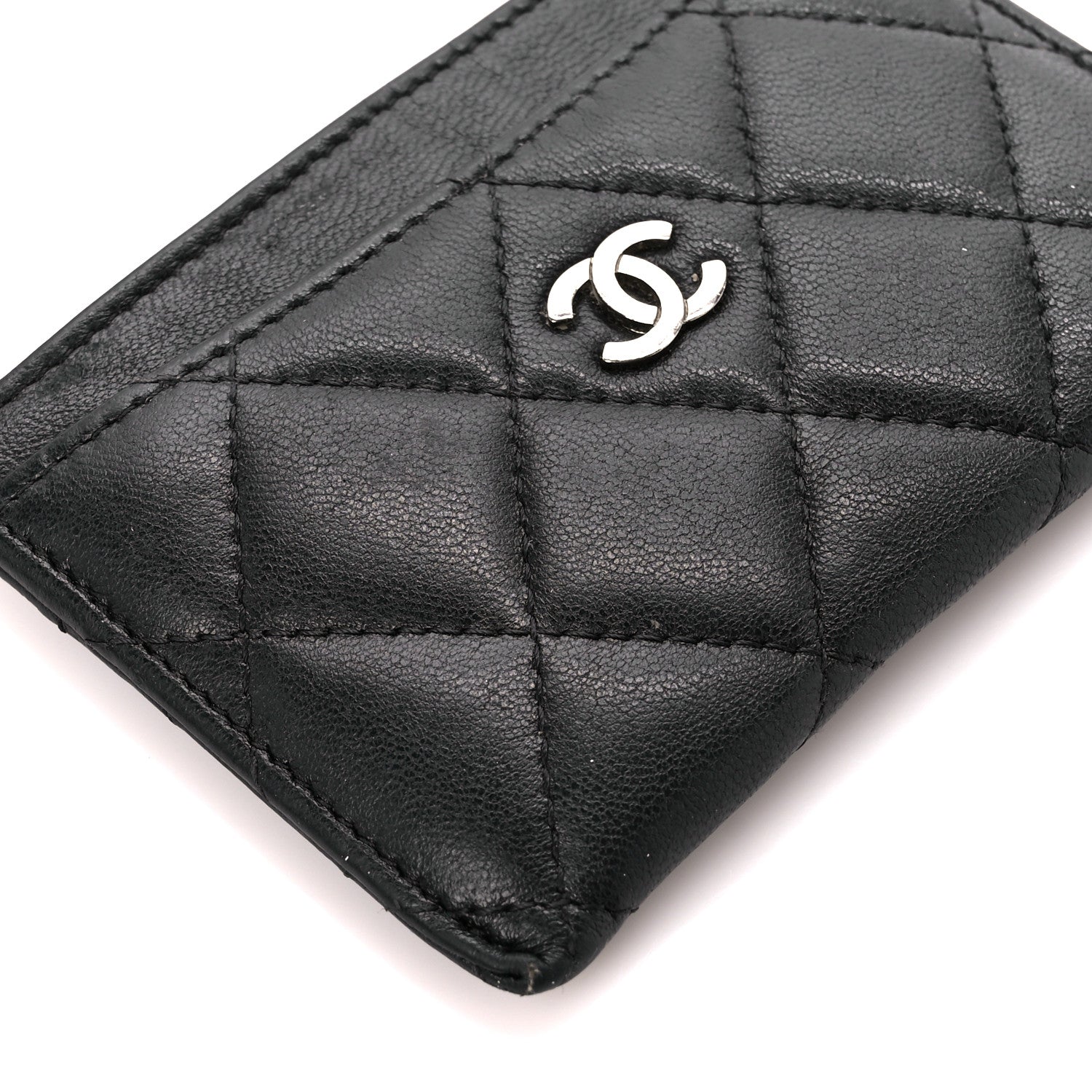 Chanel Lambskin Quilted Card Holder Black 9 of 12
