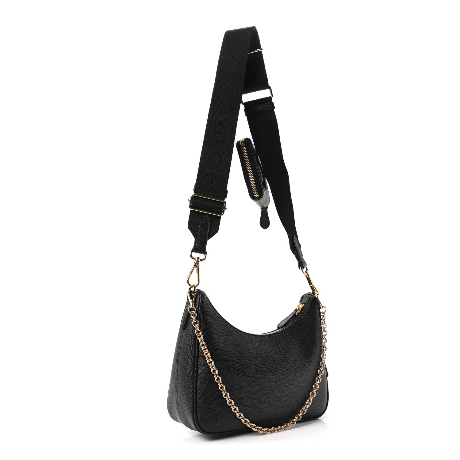 Prada Saffiano Lux Re-Edition 2005 Shoulder Bag Black 3 of 10