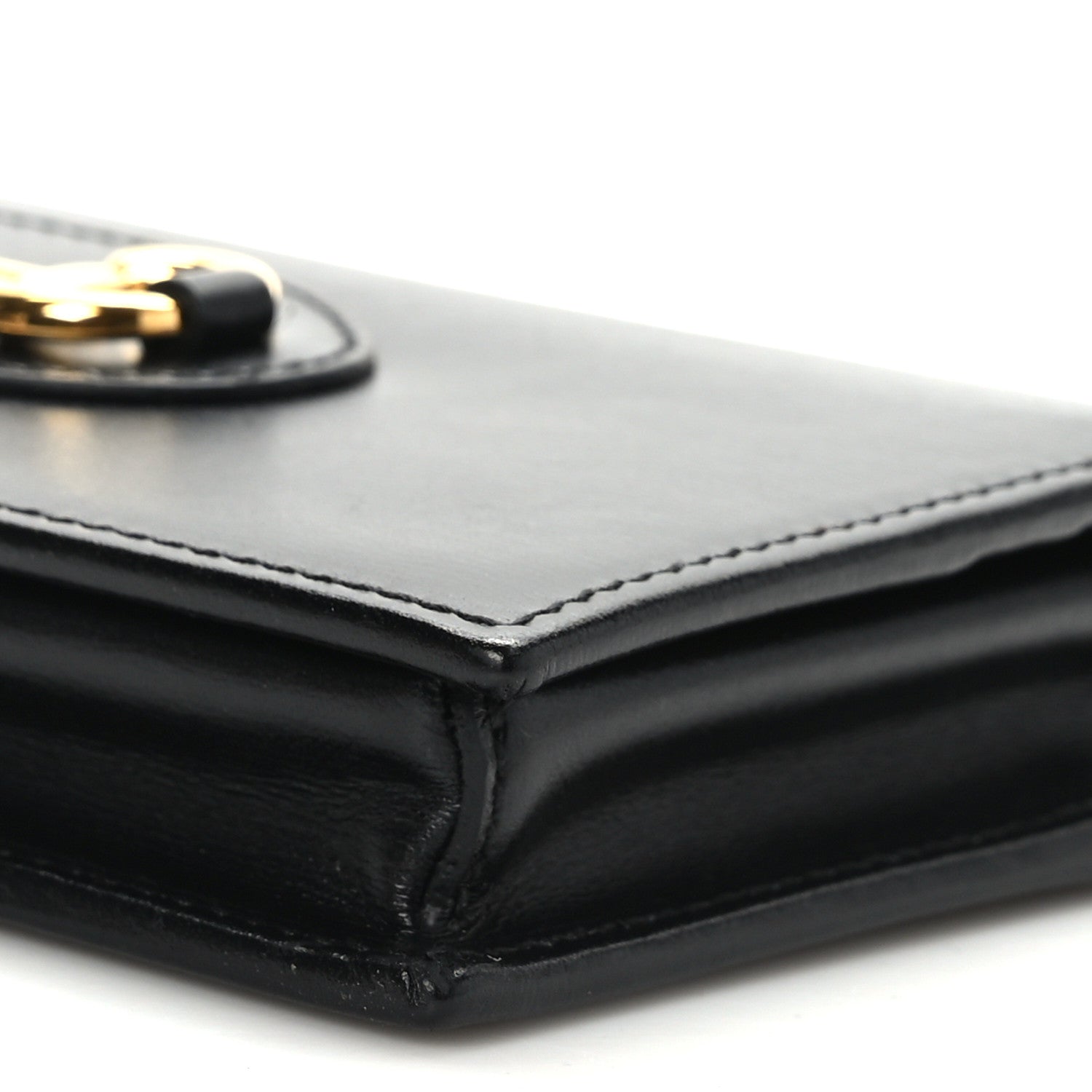 Gucci Boarded Plutone Calfskin Horsebit 1955 Wallet On Chain Black 8 of 8