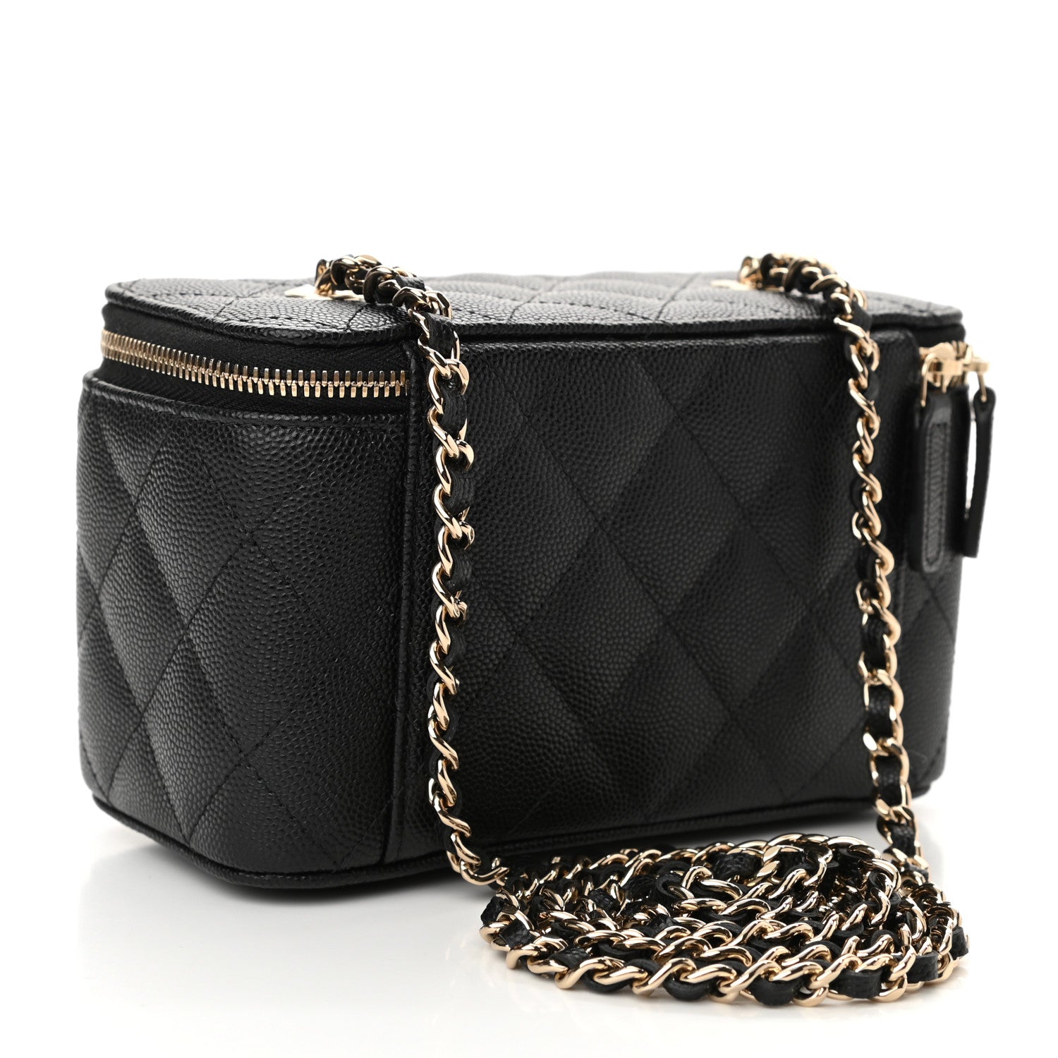 Chanel Caviar Quilted Small Vanity Case With Chain Black 3 of 12
