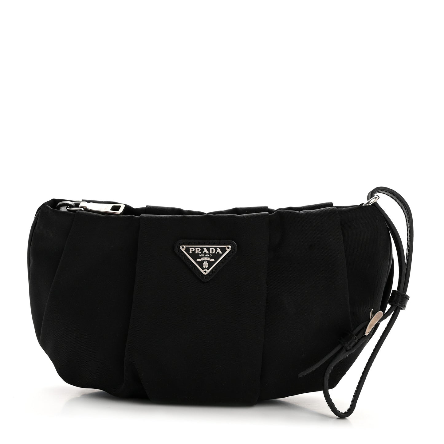 Tessuto Nylon Wristlet Clutch Black