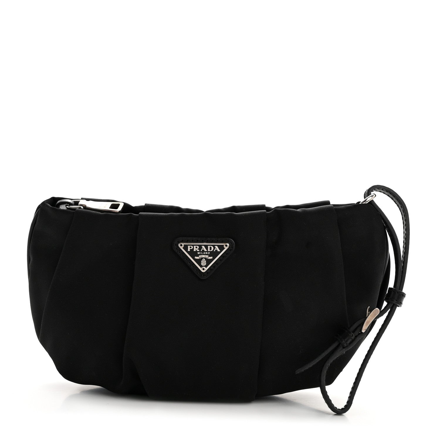 Prada Tessuto Nylon Wristlet Clutch Black 1 of 11