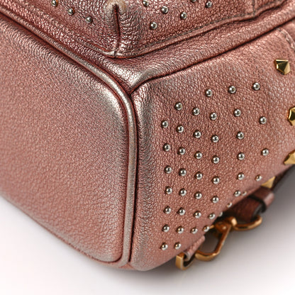 MCM Metallic Calfskin Stud X-Mini Stark Bebe Boo Backpack Pink 8 of 8