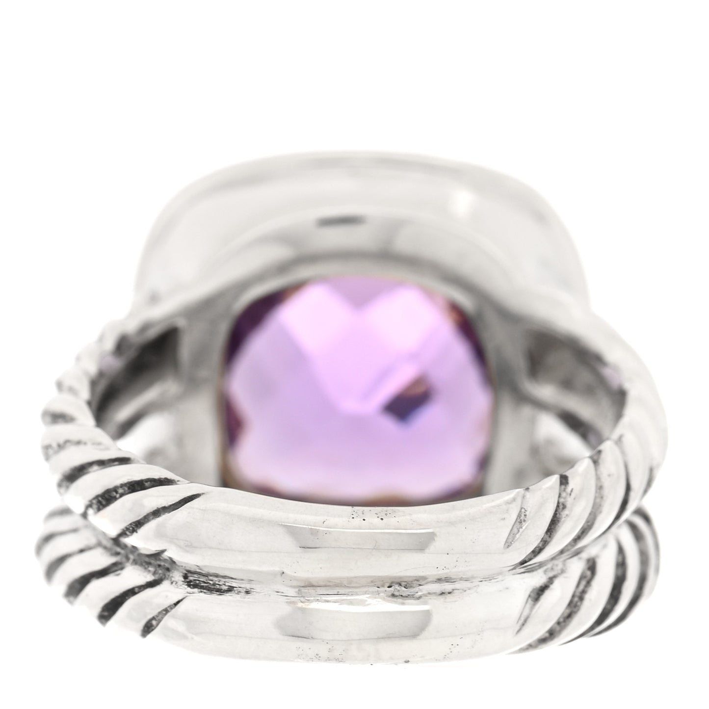Sterling Silver Diamond Amethyst 11mm Albion Ring 49 5
