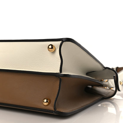Fendi Vitello Seta Nappa Plexiglass Bi-Color Small Peekaboo I SEE U Satchel White Ice Sand 10 of 10