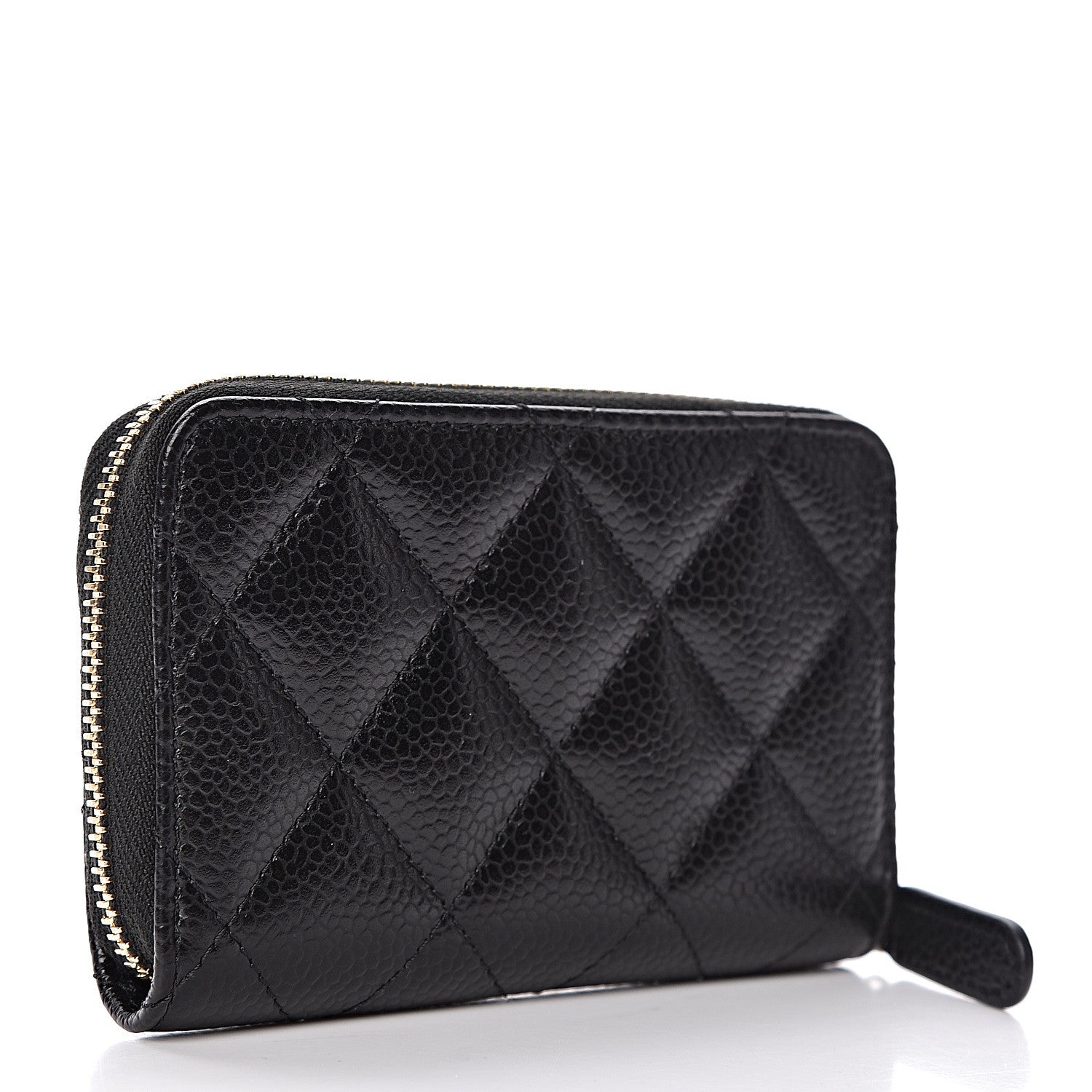 Chanel Caviar Quilted Zip Coin Purse Black 3 of 7