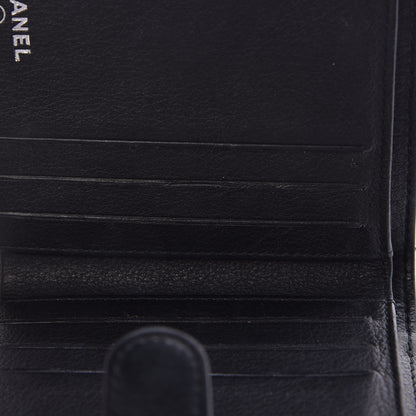 Chanel Lambskin Diamond Stitched Compact Wallet Black 9 of 12