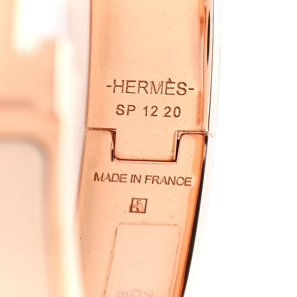 Hermes Enamel Narrow Clic Clac H Bracelet PM Beige Nacre 4 of 5