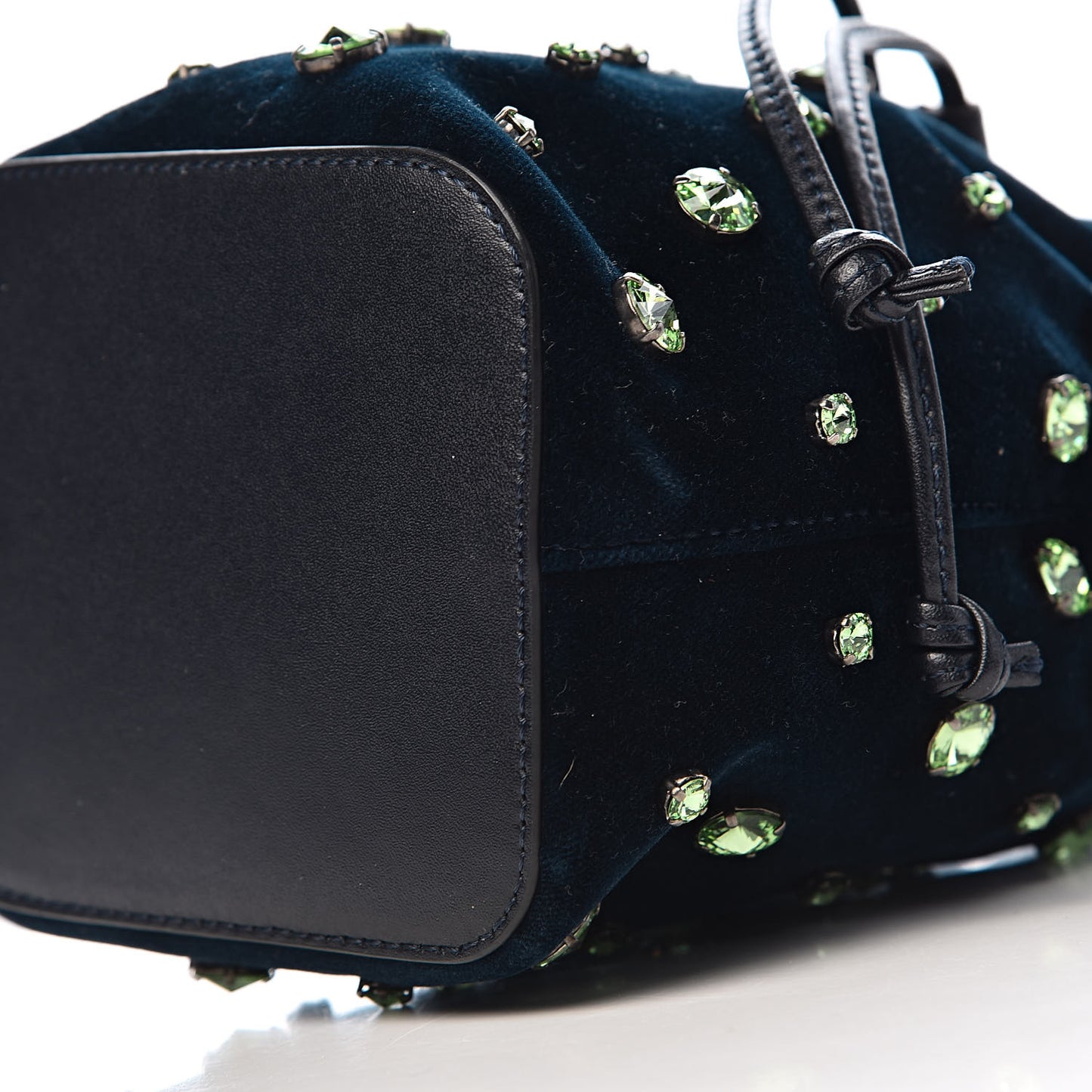 Velluto Crystal F is Mini Mon Tresor Bucket Bag Blue Notte