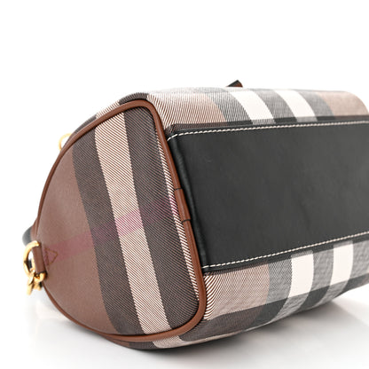 Burberry E-canvas Check Mini Bowling Bag Dark Birch Brown 8 of 9