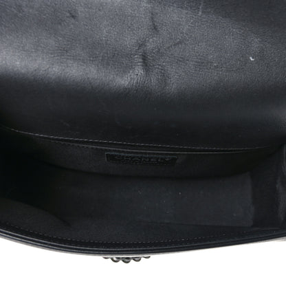 Chanel Calfskin Quilted Medium Boy Flap So Black 5 of 9