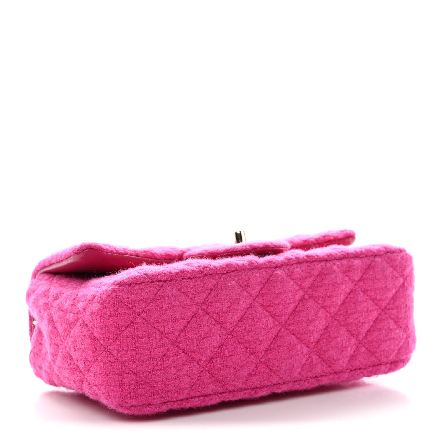 Chanel Tweed Quilted Mini Rectangular Flap Fuchsia 4 of 11