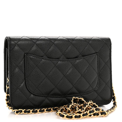 Chanel Caviar Quilted Wallet on Chain WOC Black 3 of 11