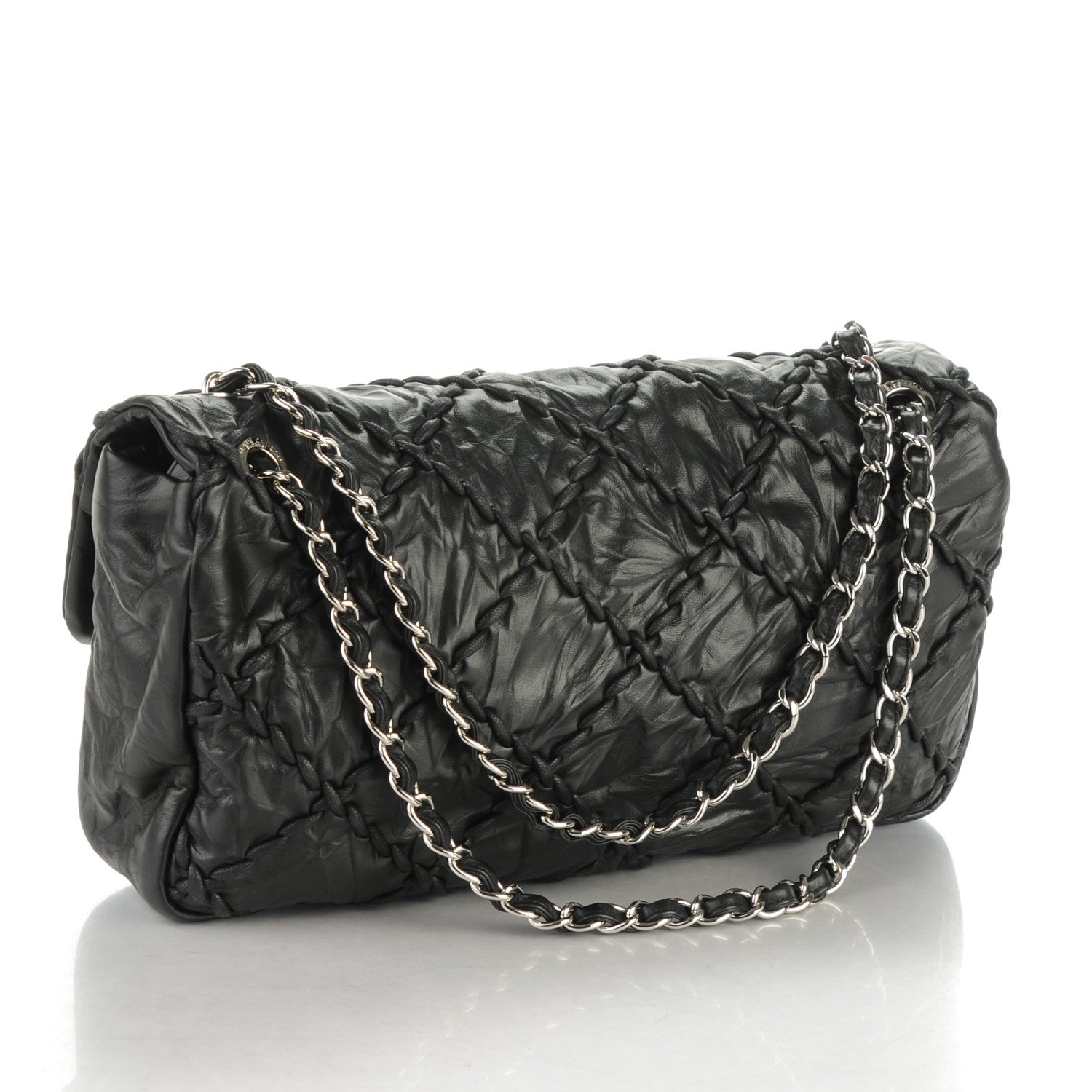 Chanel Calfskin Ultra Stitch Oversize Flap Black 3 of 7