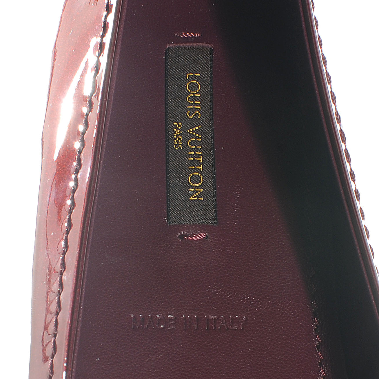 Louis Vuitton Patent Oxford Ballerina Flats 10 Amarante 6 of 7