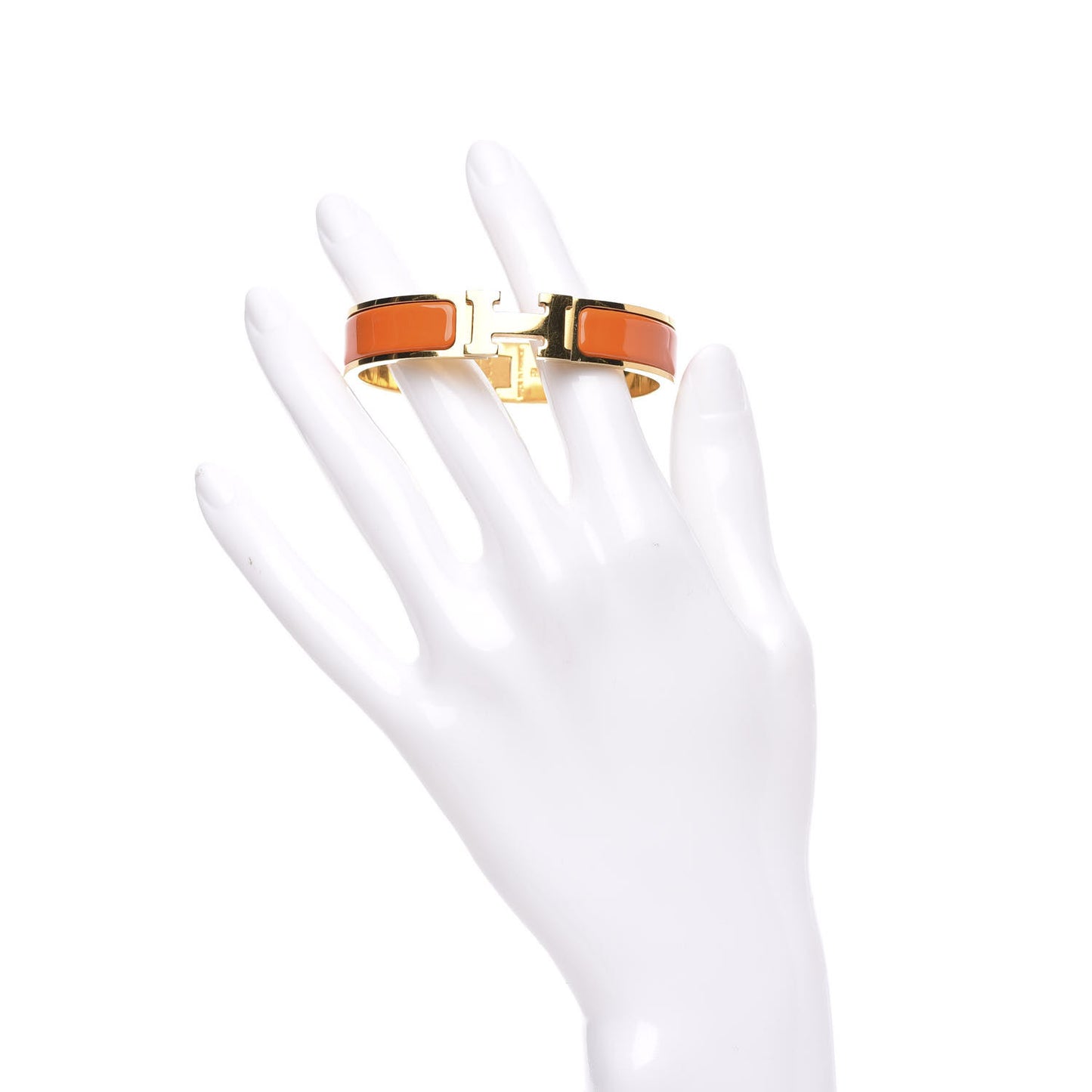 Enamel Narrow Clic Clac H Bracelet PM Orange