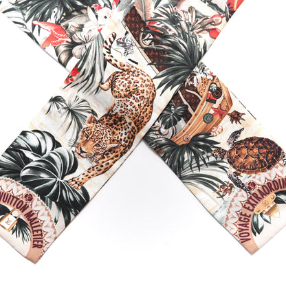 Louis Vuitton Silk Voyage Extraordinaire Bandeau Scarf Beige 2 of 3