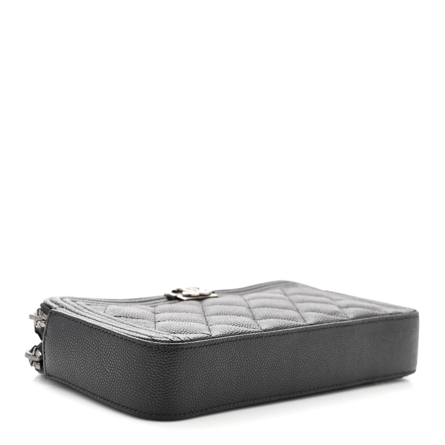Chanel Caviar Quilted Small Boy Clutch With Chain Black 4 of 12