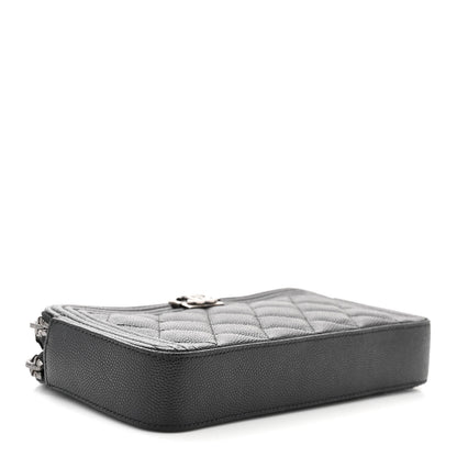 Chanel Caviar Quilted Small Boy Clutch With Chain Black 4 of 12