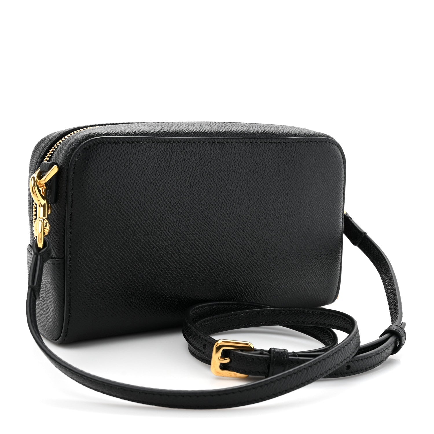 Christian Dior Grained Calfskin Caro Double Pouch Black 3 of 11