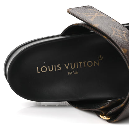 Louis Vuitton Monogram Bom Dia Mule Sandals 39 Black 8 of 10