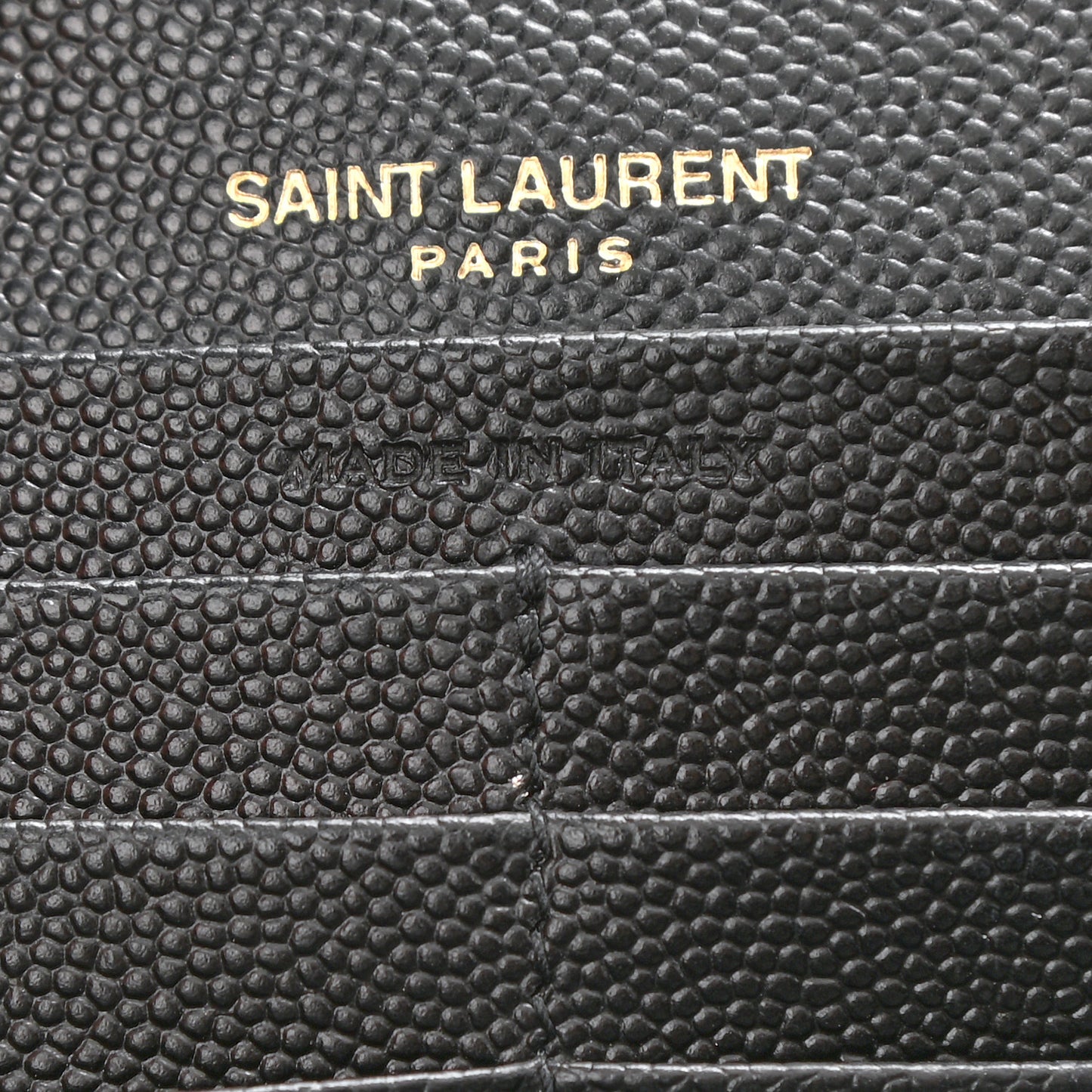 Grain De Poudre Matelasse Chevron Monogram Chain Wallet Black